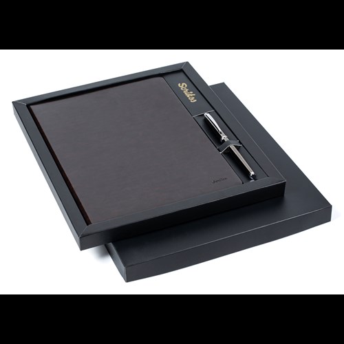 SD200-2 Premium Defter B5 Teramo Kahverengi & 800 Roller Titanyum Krom